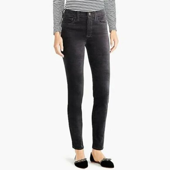 J. Crew Mercantile Velvet Dark Grey Skinny Jeans Size 27 - Picture 1 of 10